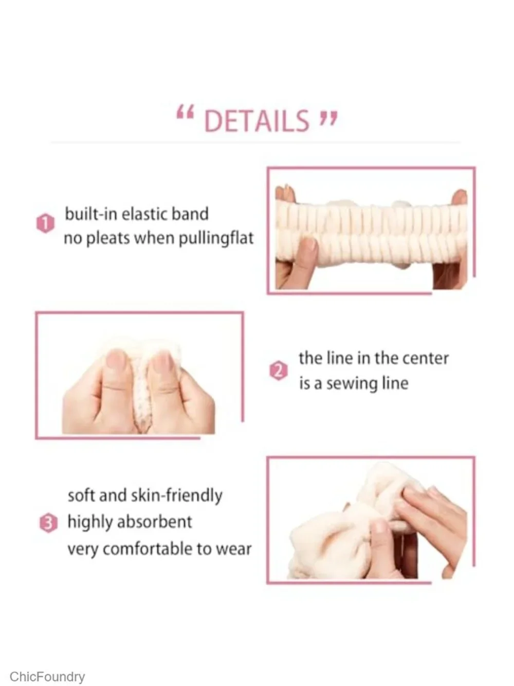 Spa Headband Wristband Set, Skincare Accessories, Face Washing Hair Clips for